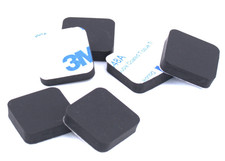 1" Diameter x 3/16" Peel  Stick Silicone Rubber Feet for Appliances  Equipment
