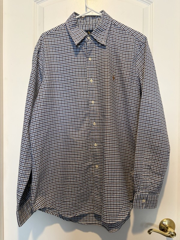 Ralph Lauren Men’s Button Down Blue Size L Cotton