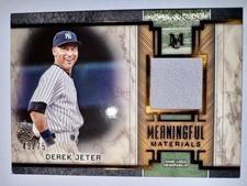 Derek Jeter 2025 Topps Museum Collection Meaningful Material Relics /75 Yankees