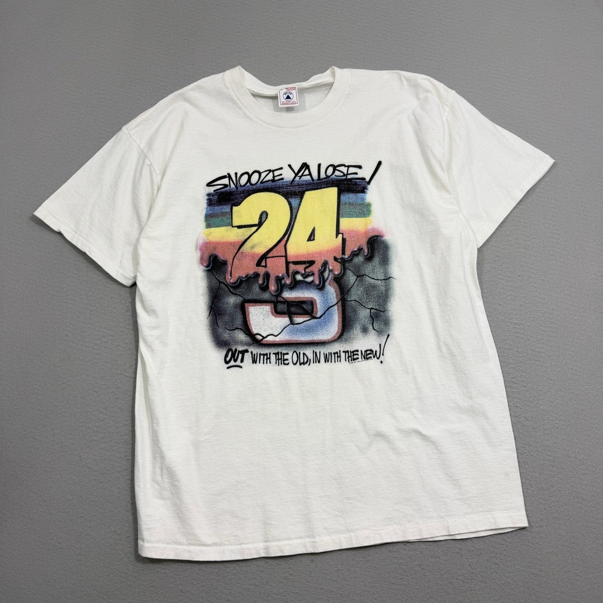 Vintage Jeff Gordon Air Brush Shirt Men's XL 90s Earnhardt Snooze Ya Lose Racing
