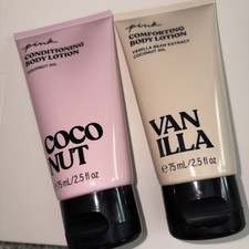 NEW Victoria  s Secret PINK Coconut  Vanilla Body Lotion 2.5 oz Travel - 2 TOTAL