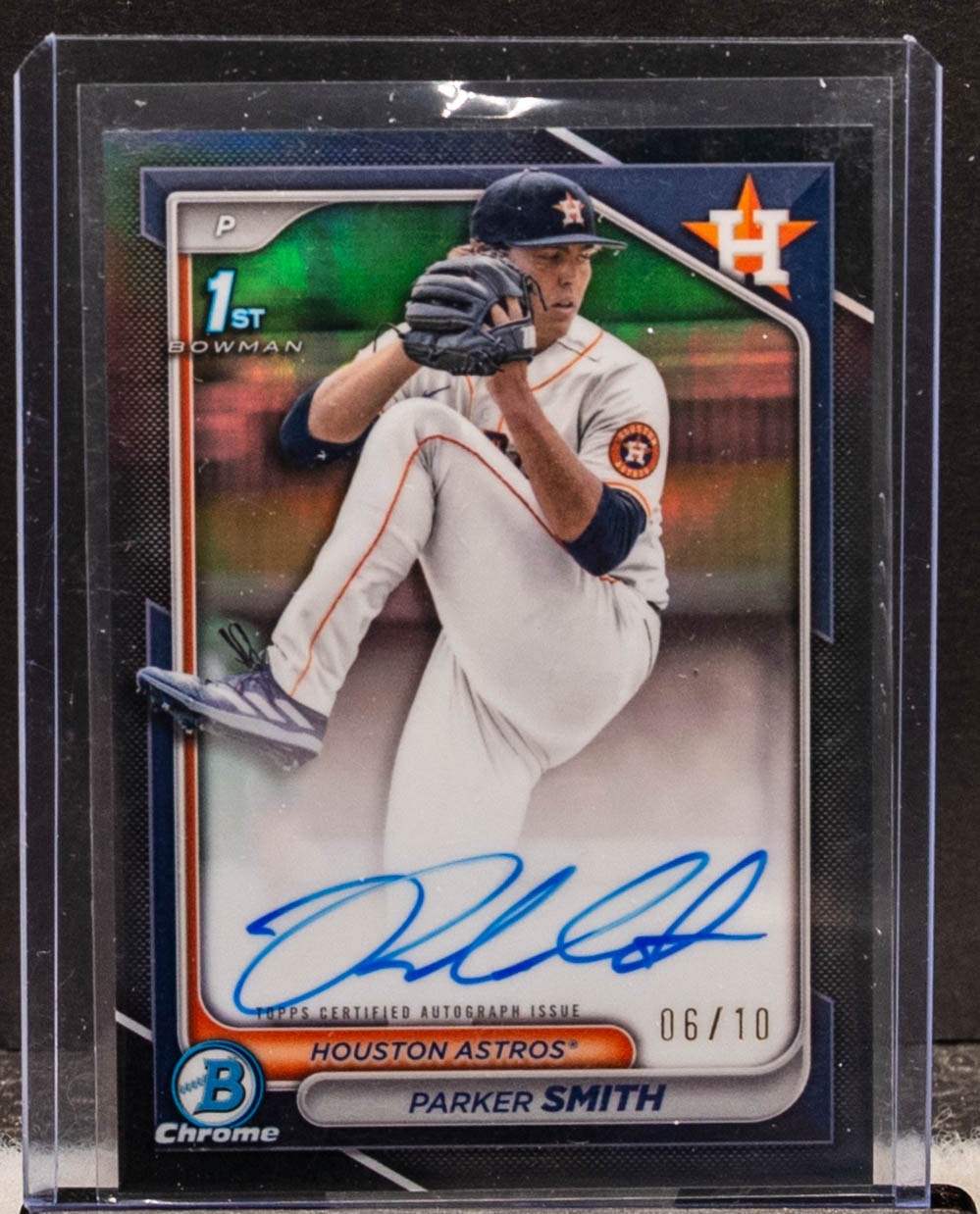 Parker Smith 2024 Bowman Draft Chrome Auto Black Refractor /10 1st Prospect