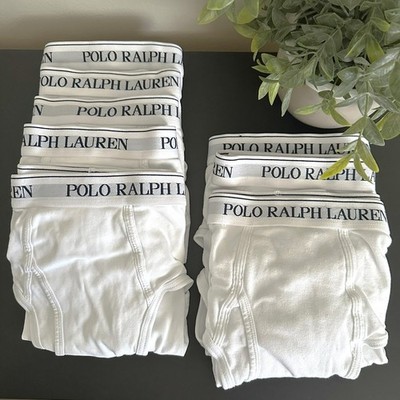 Lot of 8 POLO RALPH LAUREN Mens 2XL CLASSIC FIT White Cotton Briefs Underwear