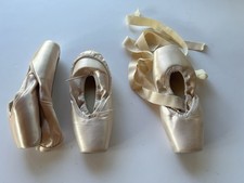 3 pairs Russian Pointe Pointe Shoes Rubin Radiance 37.5w Used For Rehearsal