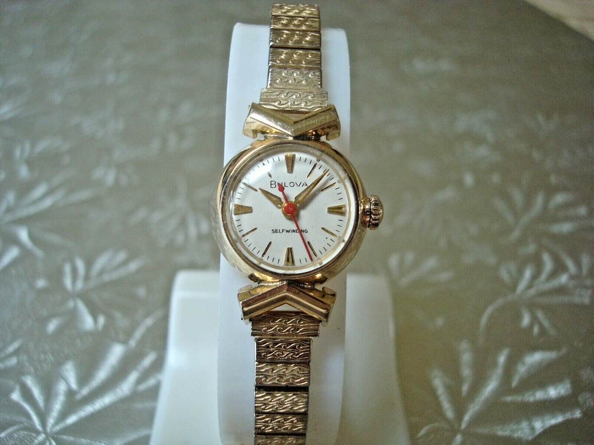 Bulova M4 Lady's Self-winding Watch 6CMAC Art-deco Band