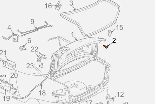 1983-1990 Chevrolet Celebrity Deck Trunk Lid Adjustment Rubber Bumper Stop 2 PCS Foto 4 de 4