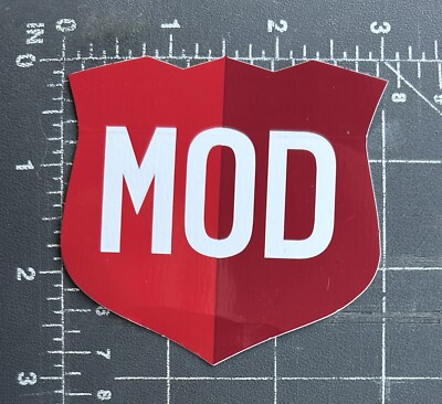MOD Pizza Restaurant Logo Brand Shield Water Bottle Car Bumper Sticker Decal
