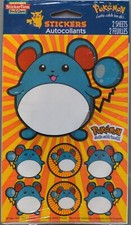 2 Sheets Vintage Pokemon Marill Stickers 2000 Nintendo New SEALED StickerTime