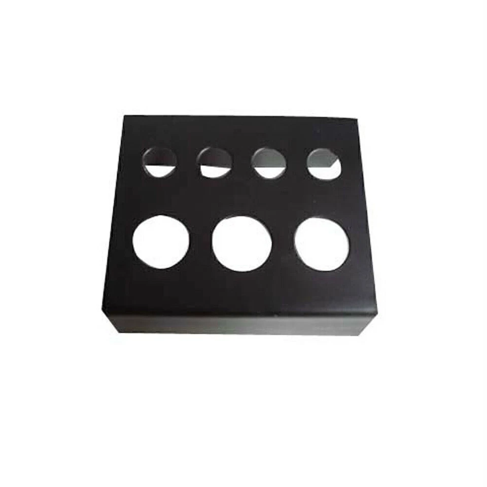 DEVILS NEEDLE Tattoo Ink Cup Holder Stand BLACK Stainless Steel Pigment Shelf 7 Holes