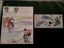 1972-73 LETRASET NHL HOCKEY # 3 ROGER CROZIER ACTION TRASFER GARY DORNHOEFER AHL