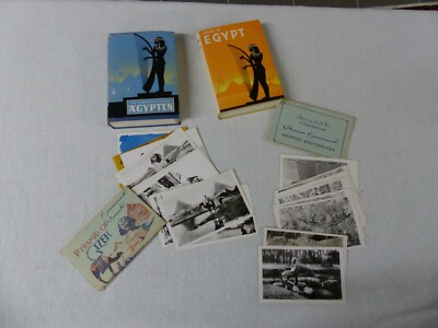 Egypt - old Travelgiudes (English and German) and postcards