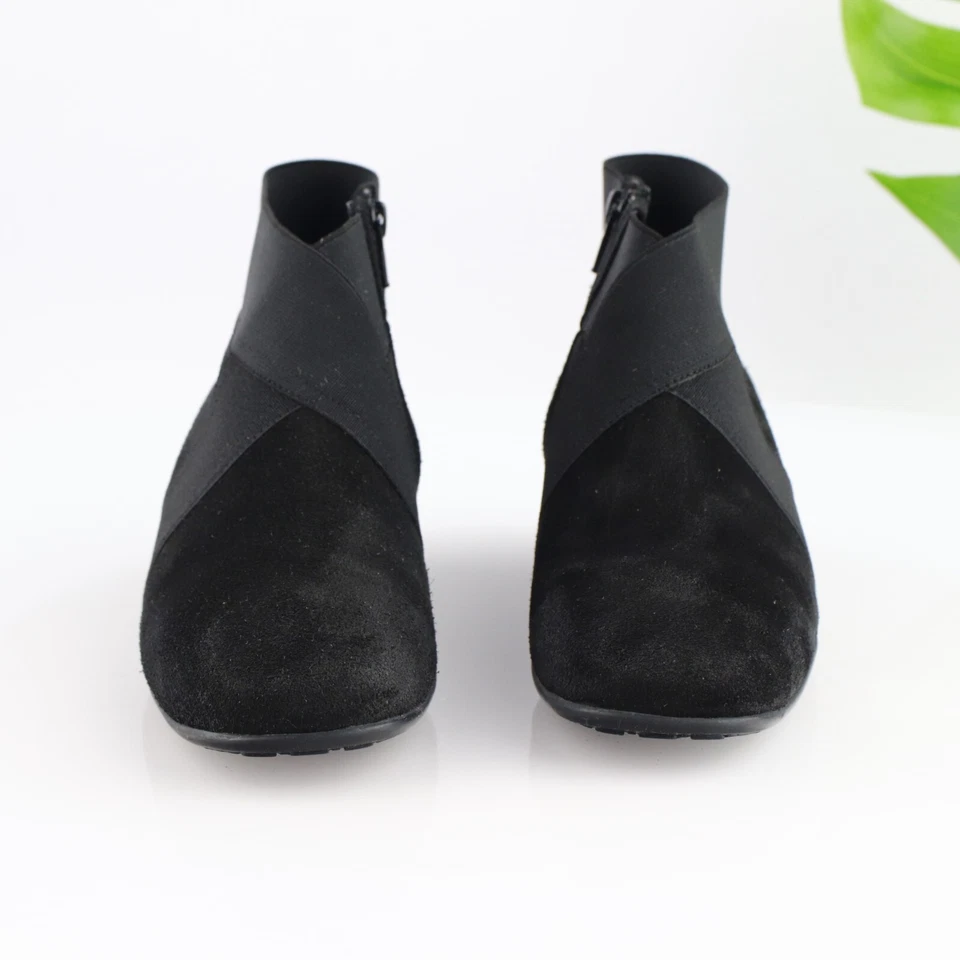 Bota Yael Sesto Meucci para mujer talla 7,5 impermeable negra gamuza tacón bloque botín Foto 2 de 4