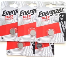 CR1632 ENERGIZER ECR1632 5PK Lithium Bat. DL1632 (GREAT EX 12/33) FREE SHIP&TRAK