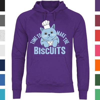 Herren Hoodie Time to Make the Biscuits Katze Kekse