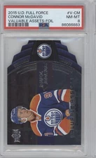 CONNOR McDAVID 2015 Upper Deck Full Force Foil #V-CM Rookie RC PSA 8