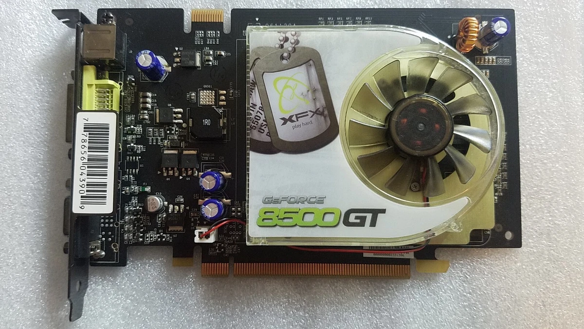 Tested Good XFX NVidia GeForce 8500 GT 256MB PCIe 1 Slot Video Graphics Card GPU