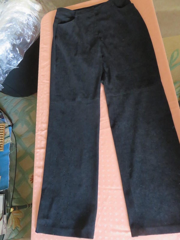 Talbots Sz 10 Faux Suede Laser Embossed Western 5 Pkt Black Pants