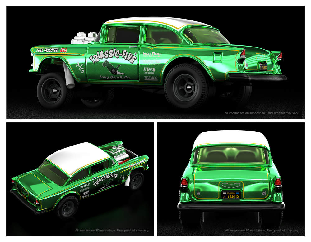 HOT WHEELS RLC '55 CHEVY BEL AIR GASSER TRIASSIC-FIVE | eBay