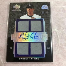 2007 Upper Deck Black Garrett Atkins Colorado Rockies Patch Auto /50 #PR-GA