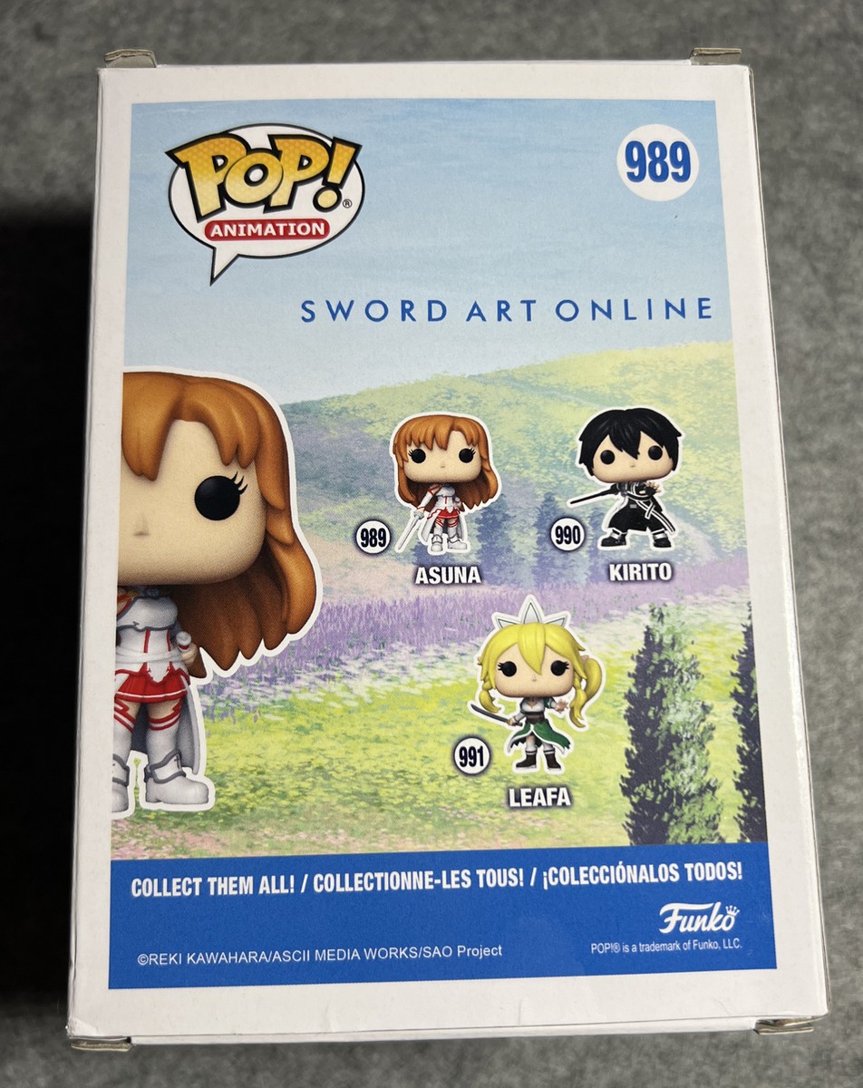 FUNKO POP ANIMATION SWORD ART ONLINE ASUNA #989 VINYL FIGURE NEW