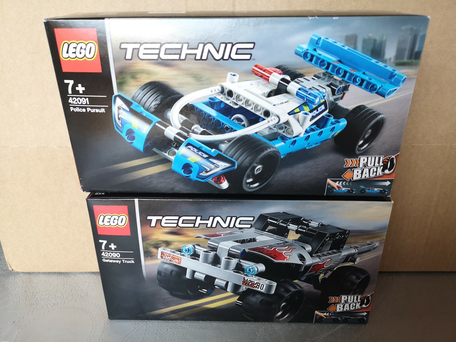 LEGO Technic 42091 et 42090 collection de véhicules de police et d'évasion neufs sous scellé