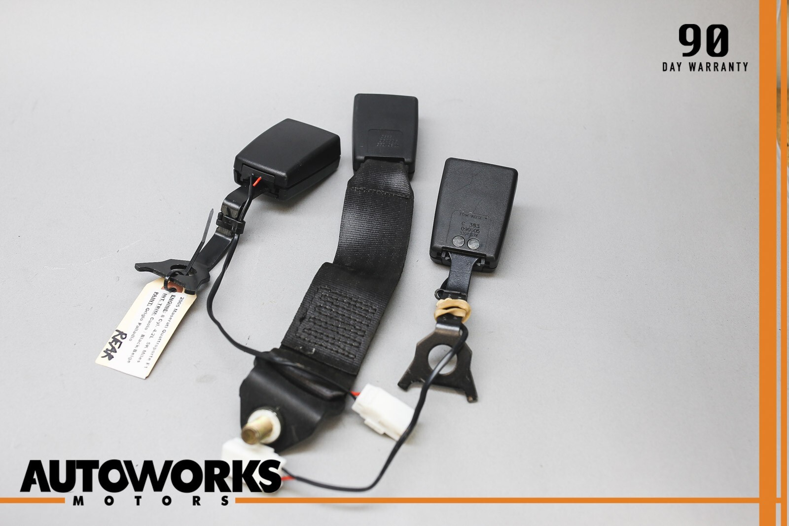 03-13 Maserati Quattroporte M139 Rear Seatbelt Seat Belt Buckle Set of 3 OEM