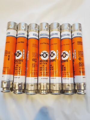 New 7 Pack - Mersen Ferraz Shawmut A6D9R 600V RK1 TD Fuse, 9A