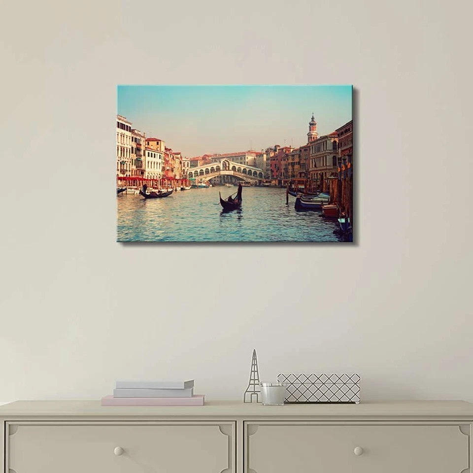 Wall26 - Canvas Prints Wall Art - Rialto Bridge and Gondolas in Venice - 24x36 - Image 2 of 3
