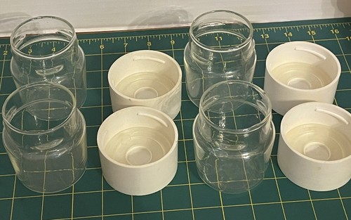 1 Vintage Salton Yogurt Maker 6 oz Clear Glass Cup Jar White Lid -Buy up to Four - 第 3/6 張圖片
