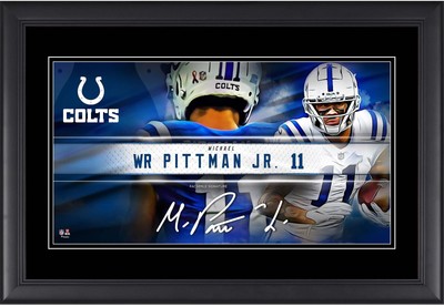 Michael Pittman Jr. Indianapolis Colts Framed 10'' x 18'' Player Nameplate Collage