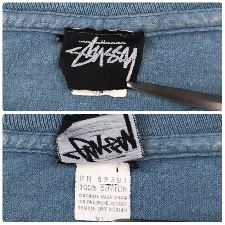 Used STUSSY XL Zulu Mask T-Shirt 1988 Vintage Single Stitch Rare