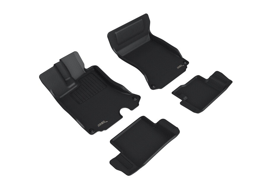 3D MAXpider  Black 1st & 2nd Row 4 Piece Set for Ferrari Portofino