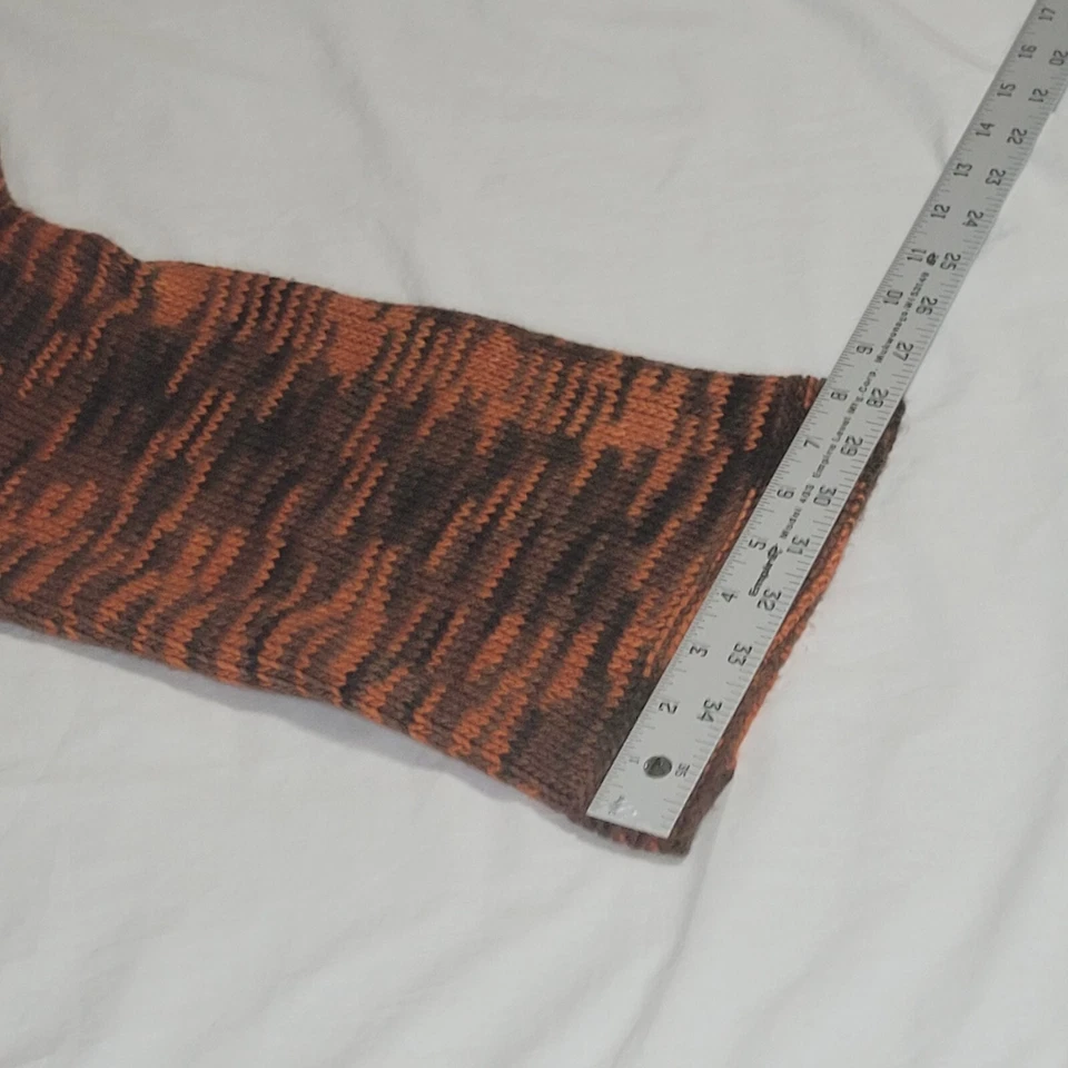 CATO Cardigan Sweater  Hooded Long Women's 14/16W Long Bell Sleeves Orange/Brown - Image 3 of 4