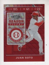 2020 Panini Chronicles Contenders Optic Ruby Wave Prizm Juan Soto #22! 058/199