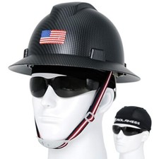 Stylish Carbon Fiber Pattern Full Brim Hard H...