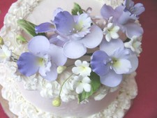  4 x 7 Sugar Gum Paste Lavender Violet Orchid...