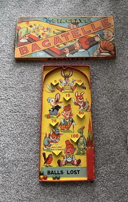 Ein hervorragendes & sehr selten verpacktes Vintage Flipper Spiel / The DINGBATS BAGATELLE