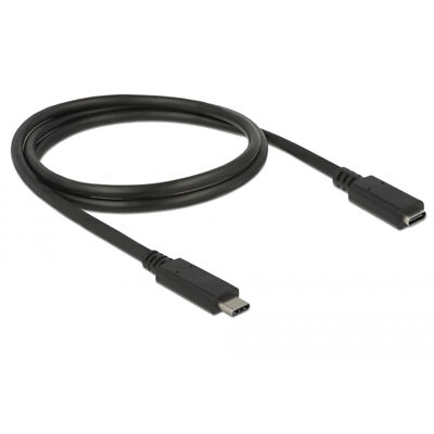 DeLOCK USB 3.2 Gen 1 Verlängerungskabel, USB-C Stecker > USB-C Buchse, schwarz
