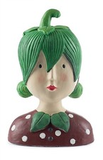 Ladykopf Dame als Erdbeere