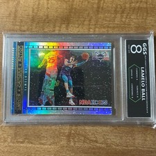 2021 NBA Hoops Lights Camera Action Winter Edition LaMelo Ball #14 GGS 8 NM-MT!