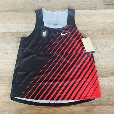 激レア Nike AEROSWIFT シングレット BTC Nike Dri-FIT ADV AeroSwift BTC Running Singlet Black/Red