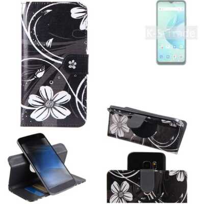 Für Wiko T10 360° Schutz Hülle Wallet Case Design Blumen