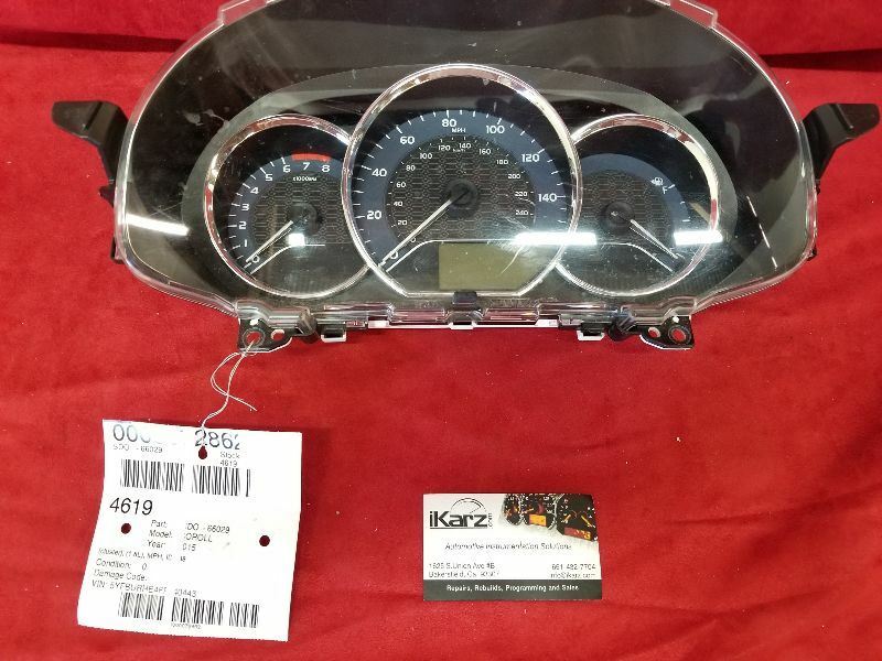 ムク SAR 117/081 Speedometer Cluster MPH ID 83800-0ZX00 Fits 14-16 COROLLA 1917 | eBay
