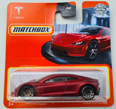 Matchbox Tesla Roadster 2020 2021 Red MIB BRAND NEW Short Card