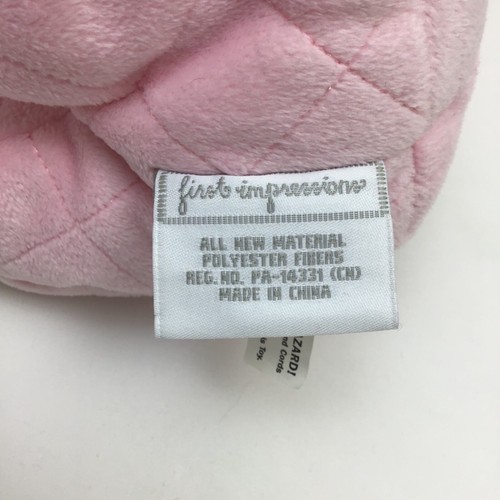 My First Doll Brown Skin Pink White Sewn Eyes First Impressions Plush 8" Lovey - Picture 6 of 7