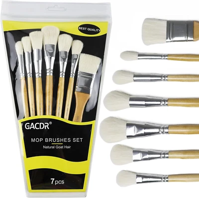 GACDR Vergoldungs-Pinsel-Set, 7 Stück Wasserfarben Artist Brushes Pinsel Für Blattgold