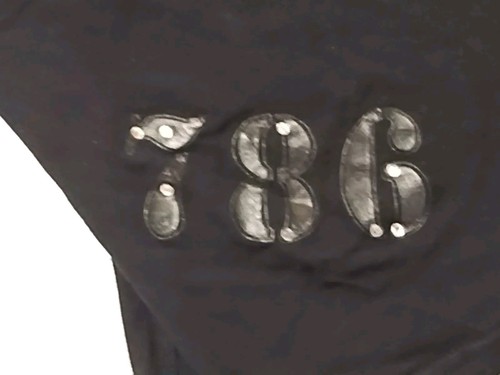 Y2K Vintage Bebe Top Black & Glittery With Fold Down Shoulders - Picture 7 of 12