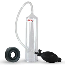 LeLuv Penis Vacuum Pump EasyOp Bgrip with Black Medium Silicone Cylinder Seal