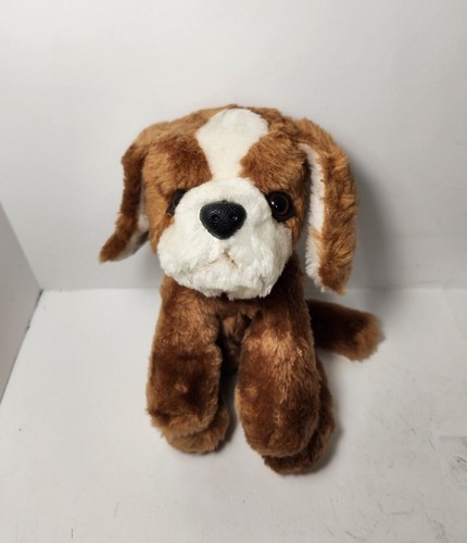 Vtg St Bernard Puppy 7” Plush Bernard Stuffed Animal Weighted Legs