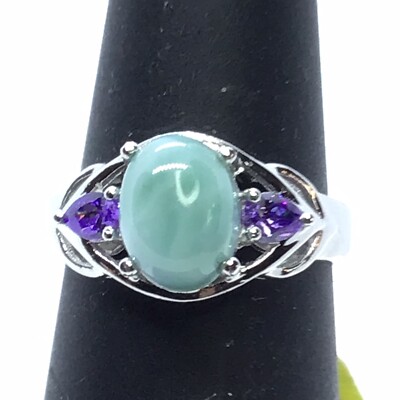 KARIS Collection Larimar Ring (Sz7) TGW 2.40cts Platinum Bond Brass
